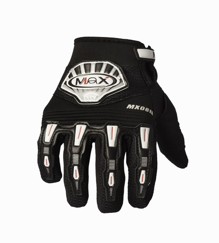 GUANTES MOTOCROSS MAX VMX08 (NEGRO) L/ECONOMICA TALLE XXL [MVMX08N/XXL]